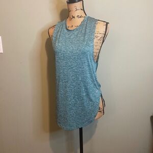 BCG Womens Athleisure Fitness Sporty Workout Training Gym Tank Top Blue Small